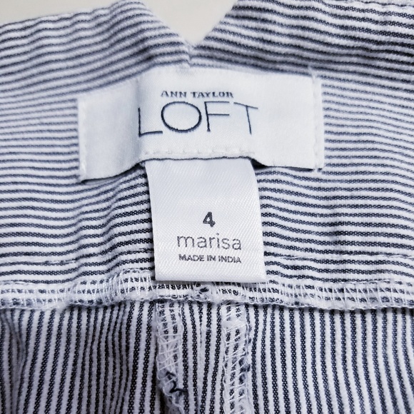 LOFT Marissa Wide Leg Pinstripe Trouser Size 4 - Picture 6 of 6